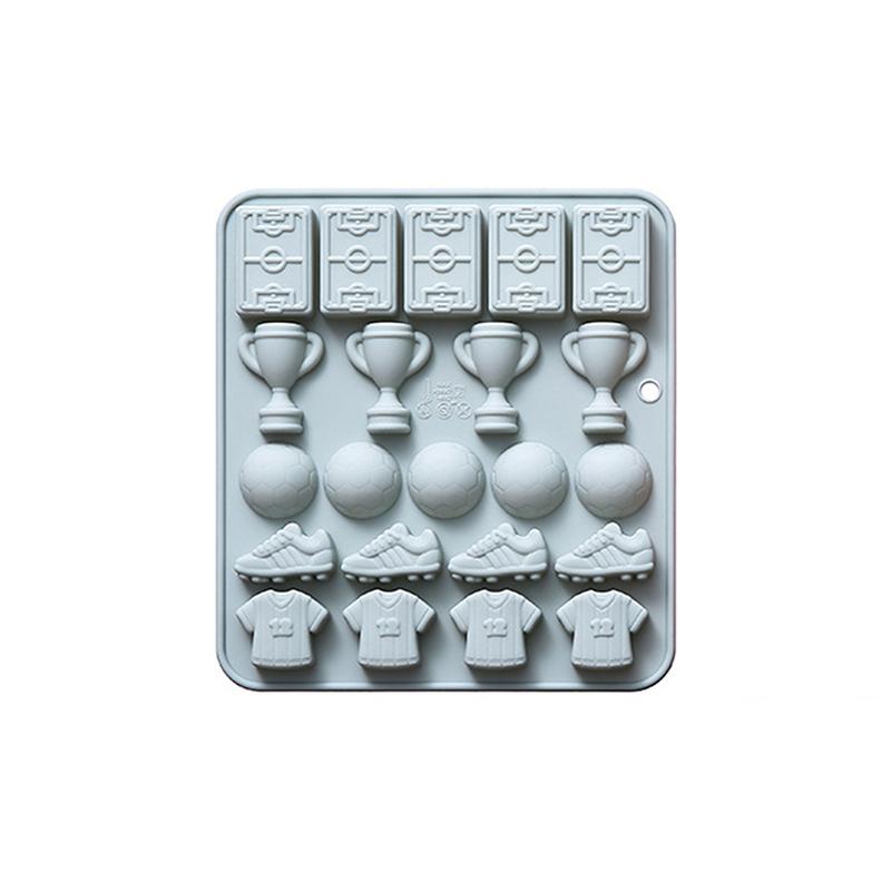 

Футбольная шоколадная форма 22 ячейки Футбольная спортивная тема Силиконовые формы для конфет Формы в виде кубка, мяча, футболки Форма для выпечки синий