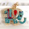 Elephant Keychain, Metal Women's Handbag Pendant, Keychain Ring, Creative Little Elephant Ornament