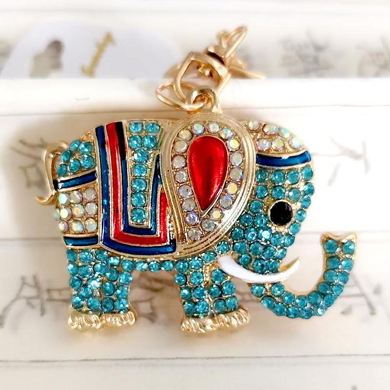 Elephant Keychain, Metal Women's Handbag Pendant, Keychain Ring, Creative Little Elephant Ornament