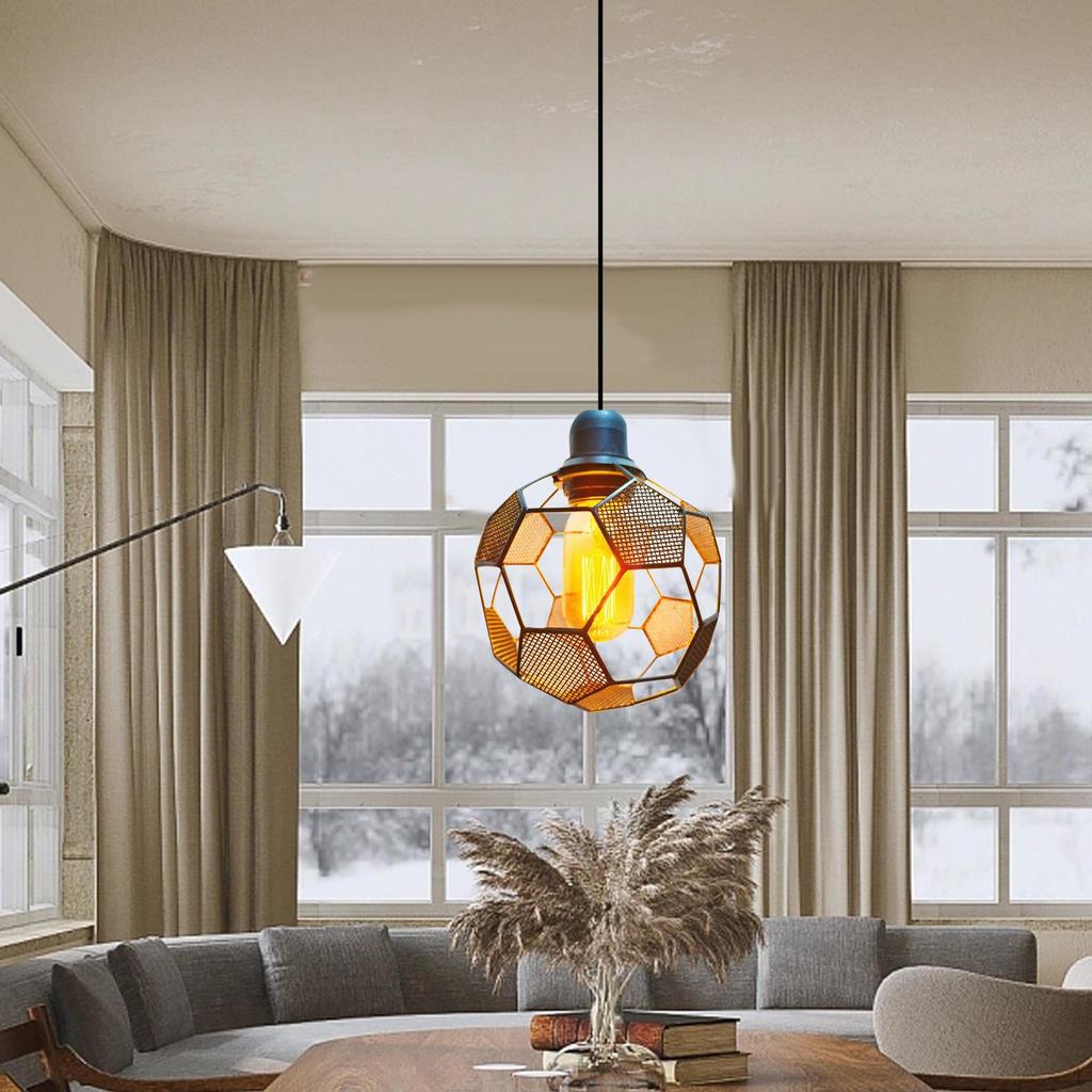 Contemporary Wire Pendant Light Fixture in Soccer for Home Decor