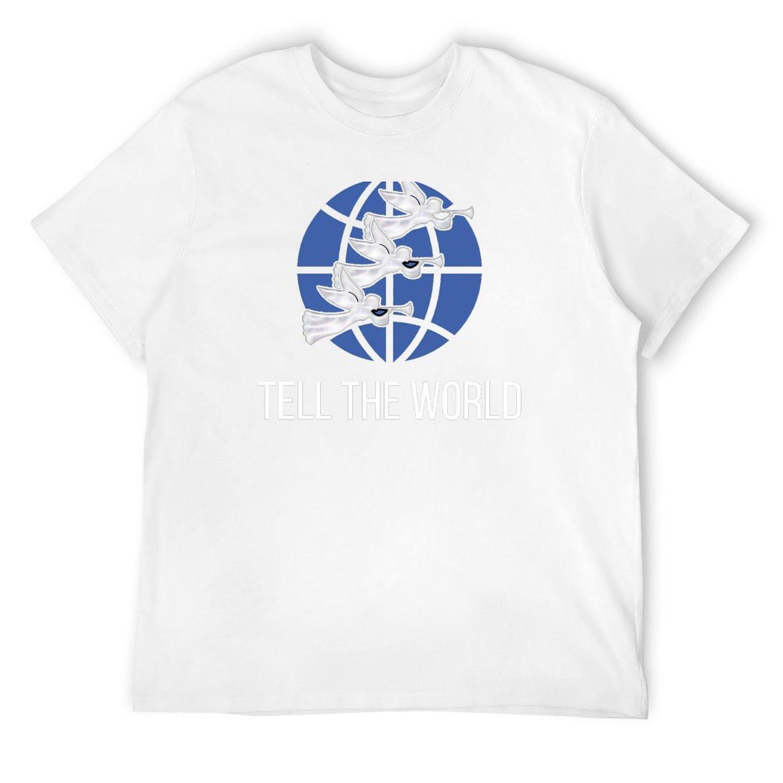 

Seventh-Day Adventist Three Angels Message [ Tell the World,Ellen g White ] T-Shirt summer clothes customs plain t shirts men S