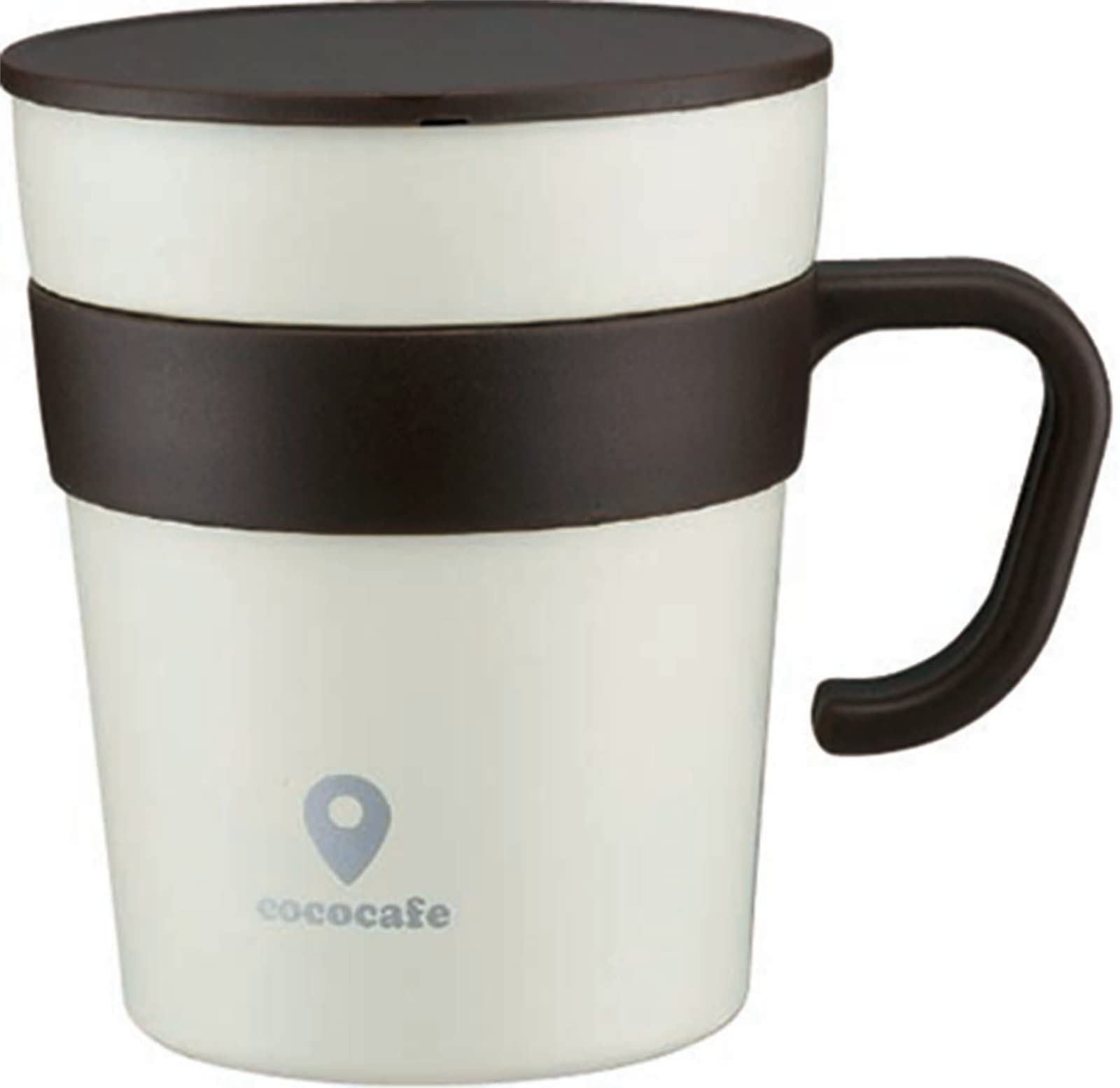 

Kakusei Coco Cafe Mug with Body Size x 11 x Handle, White, CC-16, (cm) 8.3 9.8/250ml белый