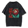 Zero Skull Washed Oversize Tshirt Cotton T Shirt Men Women Unisex Y2K T-shirt Top Tee