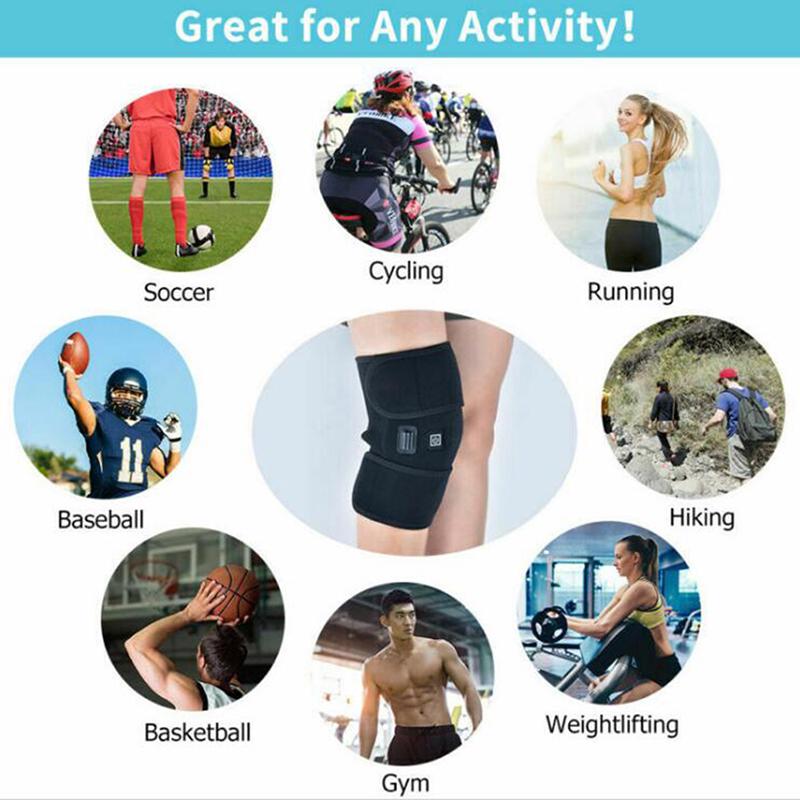 1Pcs Electric Heated Knee Pad Warm Leg Wrap Belt Brace