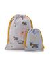 Gelato Pique Summer Dog Print Drawstring Bag Set (PWGB252543, Blue)