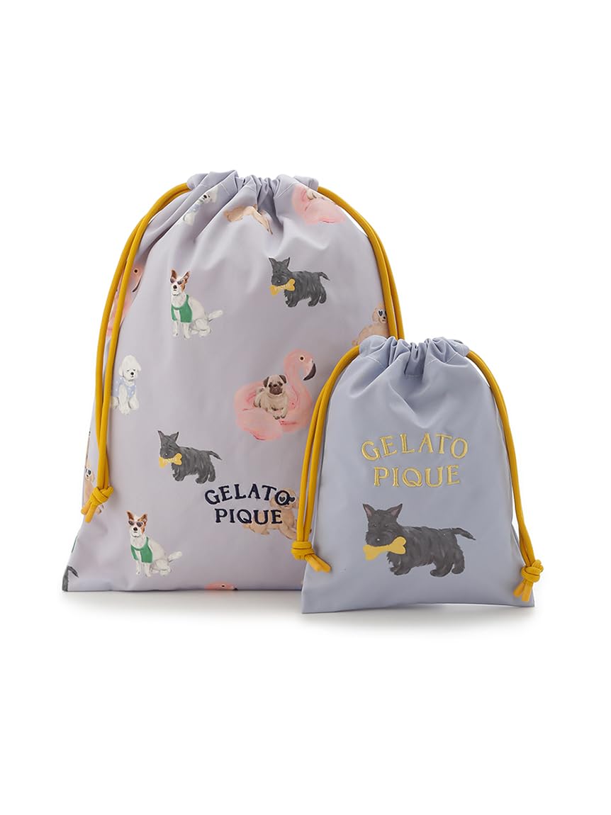 

Gelato Pique Summer Dog Print Drawstring Bag Set (PWGB252543, Blue)