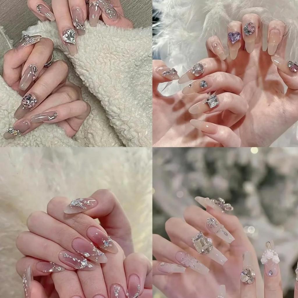 Aninako Nail 3D and Round Nail Art Nail Handmade Craft DIY Nail Decor Rhinestones, Diamond, Heart, Rectangle, Accessories, Decorations, Materials,