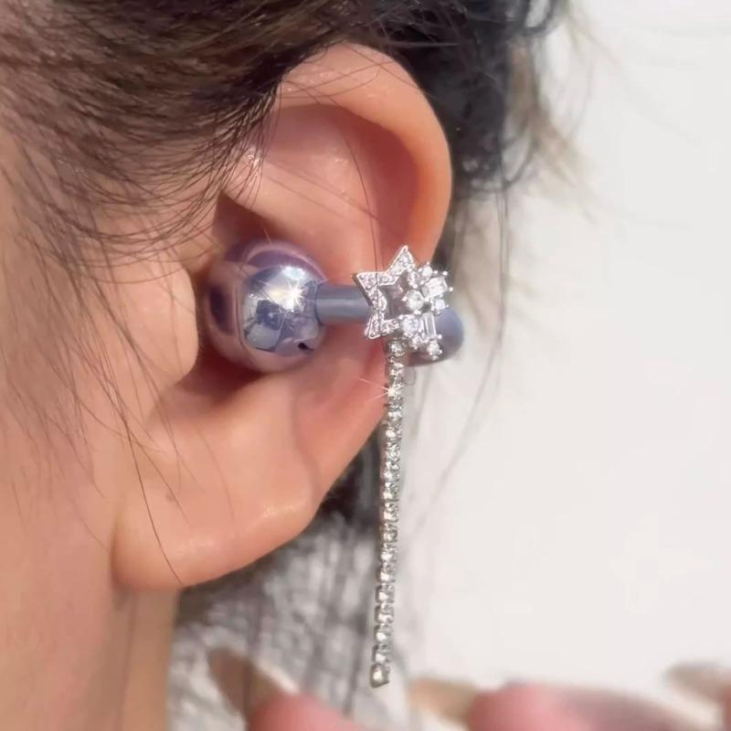 Suitable for earphone clips - star-shaped butterfly knot ear clips, with elegant and fashionable design, exquisite in quality.