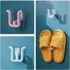 2pcs Wall Mounted Shoes Rack Plastic Shoes Holder Storage Organizer Door Shoe Hangers Bathroom Shower Shoes Holders