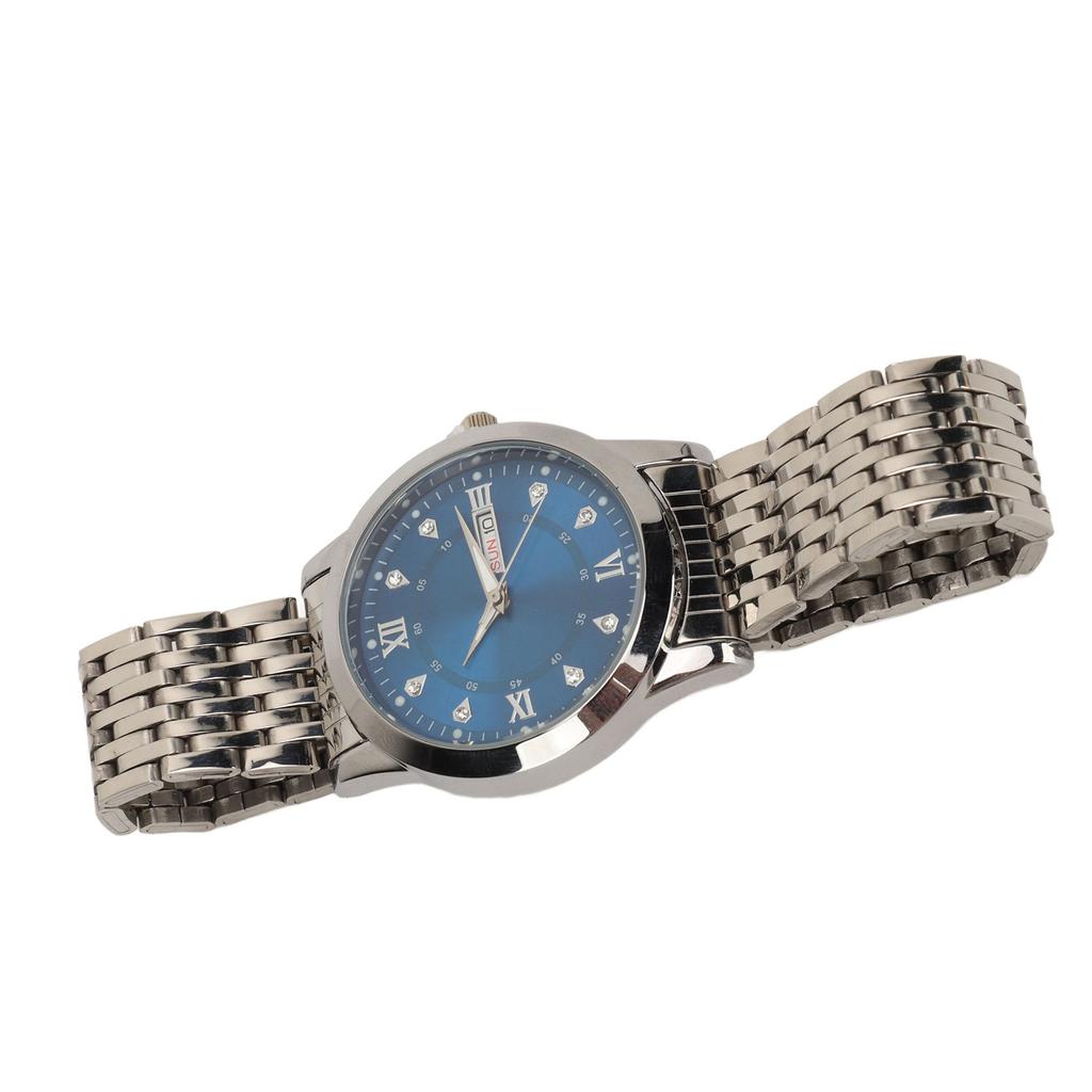 Watch for Men Quartz Day Date Waterproof Casual Luxury Luminous Fashion Dress Watch with Alloy