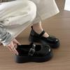 Big head and thick sole Japanese jk small leather shoes for women's 2025 spring and summer new muffin with skirt Mary Jane single shoes
