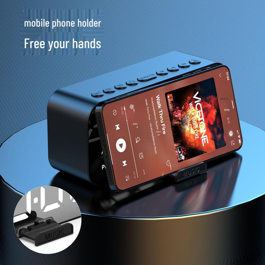 Cross-Border Multifunctional Bluetooth Speaker with Clock & Temperature Display