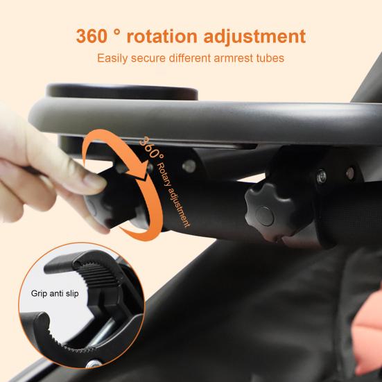 Baby Stroller Plate Multifunctional Holder Enjoy Hands-Free Entertainment for Snacks Drinks And Phone