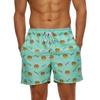 Summer Men's Lightweight Breathable 3D Printed Beach Shorts Summer Casual Swimwear for Outdoor Activities