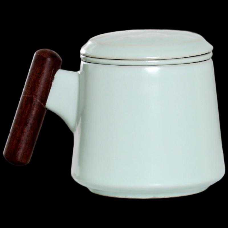 TLAKEHO Ru Kiln Ceramic Tea Infuser Mug