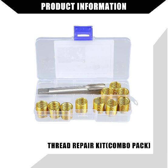 Outer/Universal Spark Plug Thread Repair Tools with M14x1.25 Inner Inserts and M16x1.25 Tap/High Speed Steel Tap Spark Plug/Durable/Metal / 1