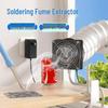 Compact Dual-Use Soldering Fume Extractor Fan with Stand for Welding and Smoking