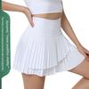 Front Double-Layer Foreign Trade Running Fitness Pleated Yoga Skirt Outdoor Golf Badminton Tennis Skirt Quick-Drying Short Sports