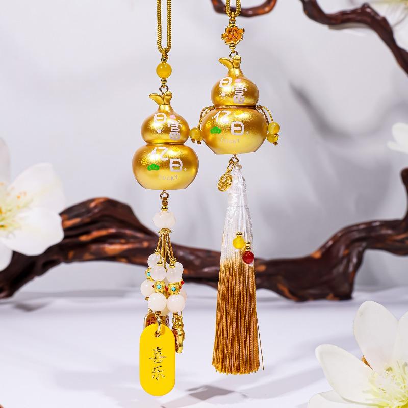 Suspensions de Voiture Gourde, Décoration de Rétroviseur Intérieur Suspensions de Voiture, Gourde Fulu en Résine Cadeau Atmosphère Suspensions de Voiture