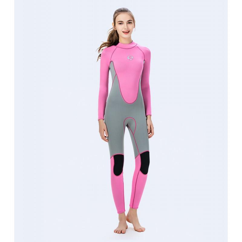 3mm Full Body Wetsuit Women Surfing Swimming Diving Thermal Protection Long Sleeve Pants
