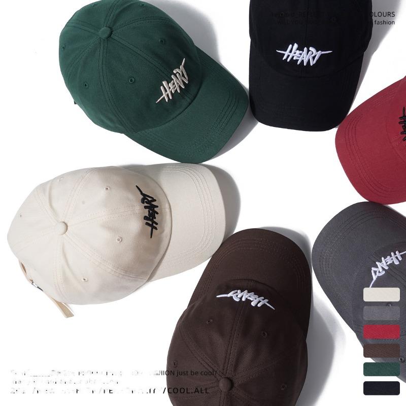 New Retro Three-dimensional Letter Embroidered Cap Women's Casual Soft Top Trendy Baseball Cap Men