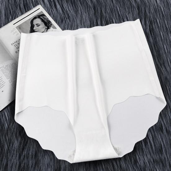 Поглощающие пот бесшовные женские трусики повседневные с высокой эластичностью M белый