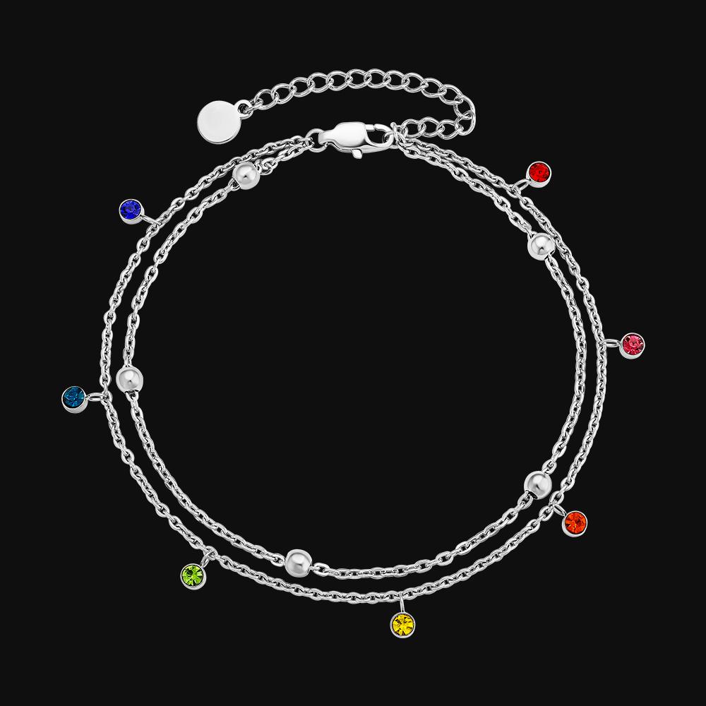 KRKC Sexy Women Jewelry Heart Initial Boho Beach Ankle Bracelet Layered Foot Chain Infinity Love 14 Karat Gold Anklet Cuban Link