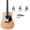 4Pcs/set 1 Thumb + 3 Finger Guitar Picks Stainless Adjustable Fingerpicks Guitar Plectrum Sheath For Acoustic Guitar