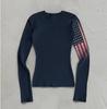 Y2K National Flag Print Unisex Long Sleeve Streetwear Top