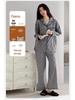 Winter Velvet Women's Pajama Set: Long Sleeve, Turn-Down Collar, Thickened for Home or Casual Outings.
