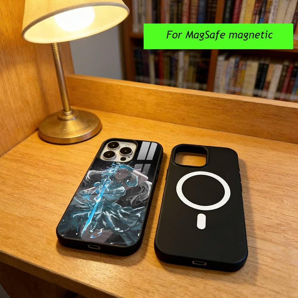 Anime B-Black C-Clover Phone Case For iPhone17,16,15,14,13,12,11 Plus,Pro Magnetic For Magsafe Wireless Charging