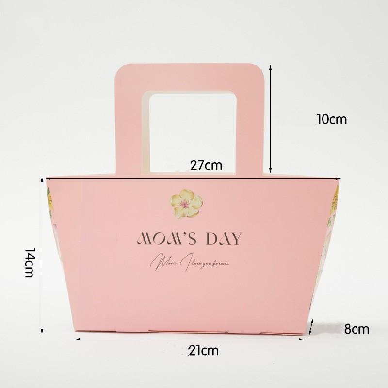 Tragbare Blumenbox aus Papier, Handtasche, Geschenktüte, Geschenkbox für Hochzeit, Party, Verpackung, handlicher Blumenkorb für Hochzeit