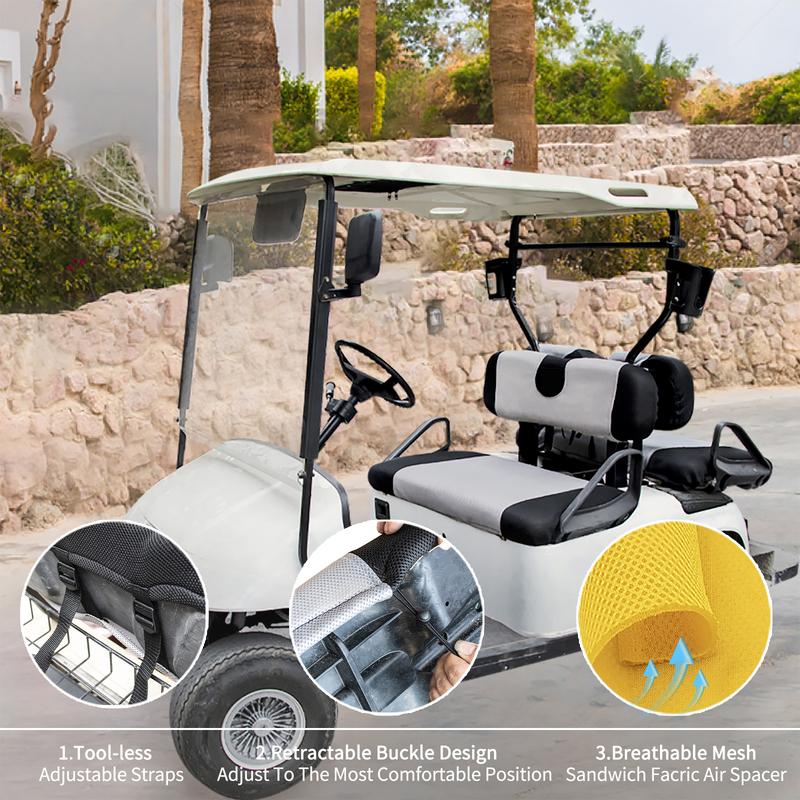 Coprisedile in Tessuto a Rete di Poliestere Lavabile a Caldo, Design alla Moda, per Golf Cart Club Car DS & EZGO TXT