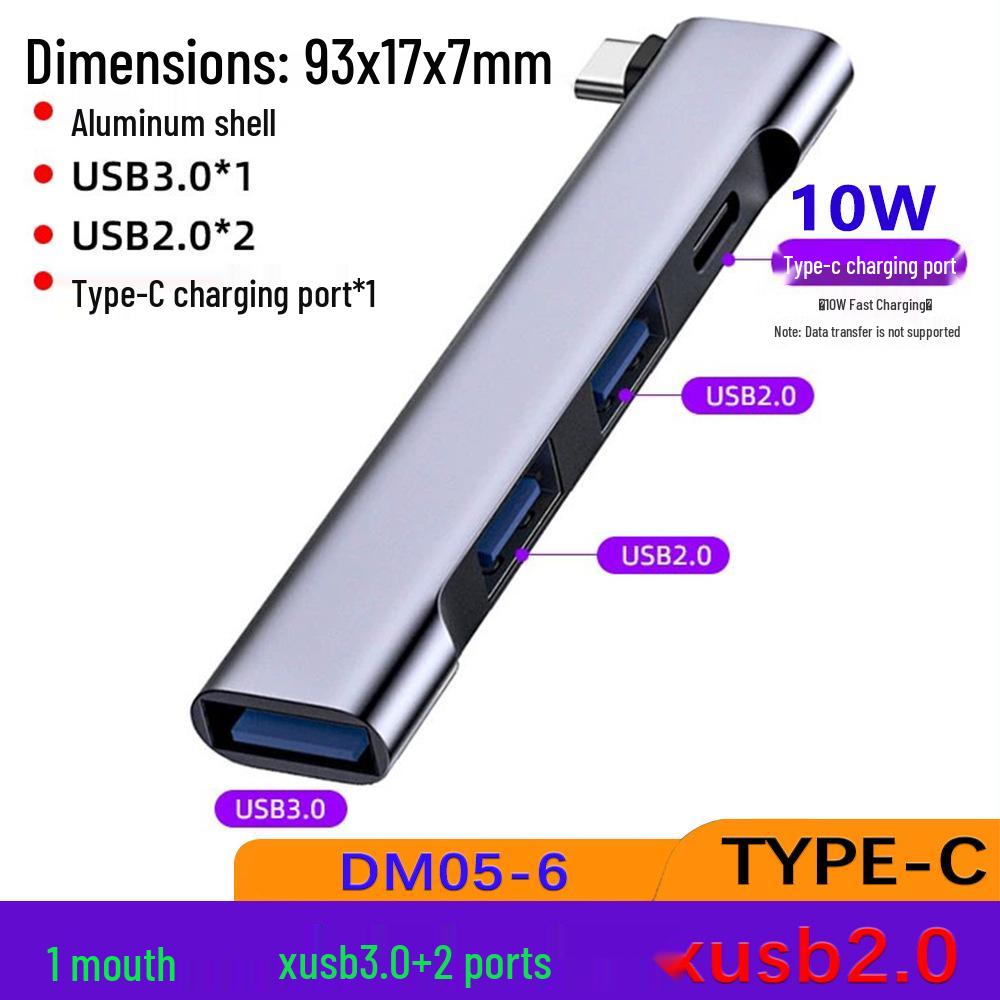 DM05 USB-C Docking Station with Side-Plug, USB 3.0 Hub, and SD/TF Card Reader