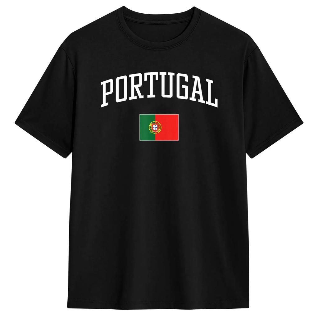 Vintage T Shirt Summer Portugal Flag Portuguese Pride Novelty Tshirts Cotton Tshirt For Unisex Y2k Casual Short Sleeve Top Tees