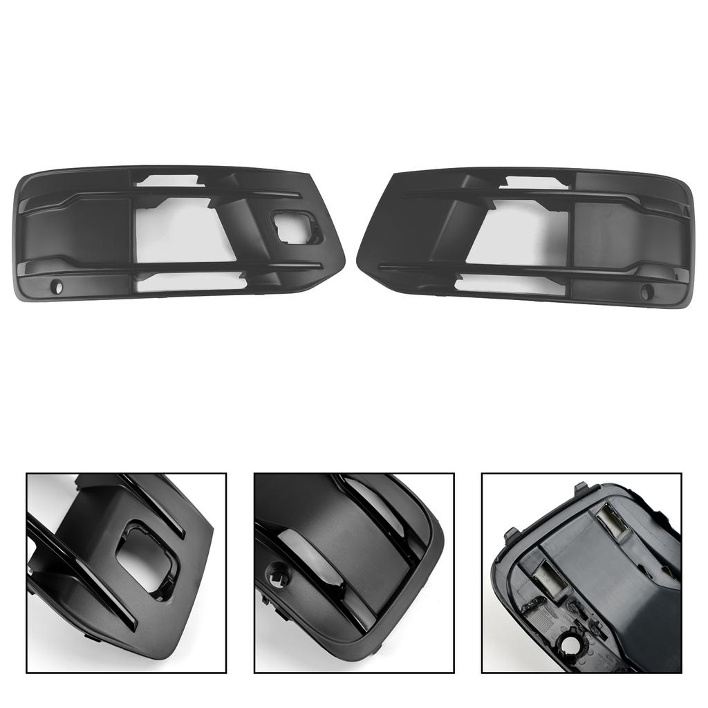 Front Bumper Cover Fog Light Bezel Insert Grill Grille 4M0807682AAEFA 4M0807681AAEFA Fit Q7 2016-2019