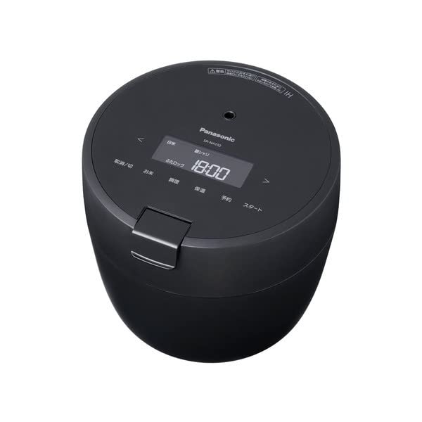 Panasonic Rice Cooker 5 Cups Pressure IH Compact Size Automatic Cooking Pot Anhydrous Temperature Cooking Lid Dishwasher Safe Black Cooking/Low