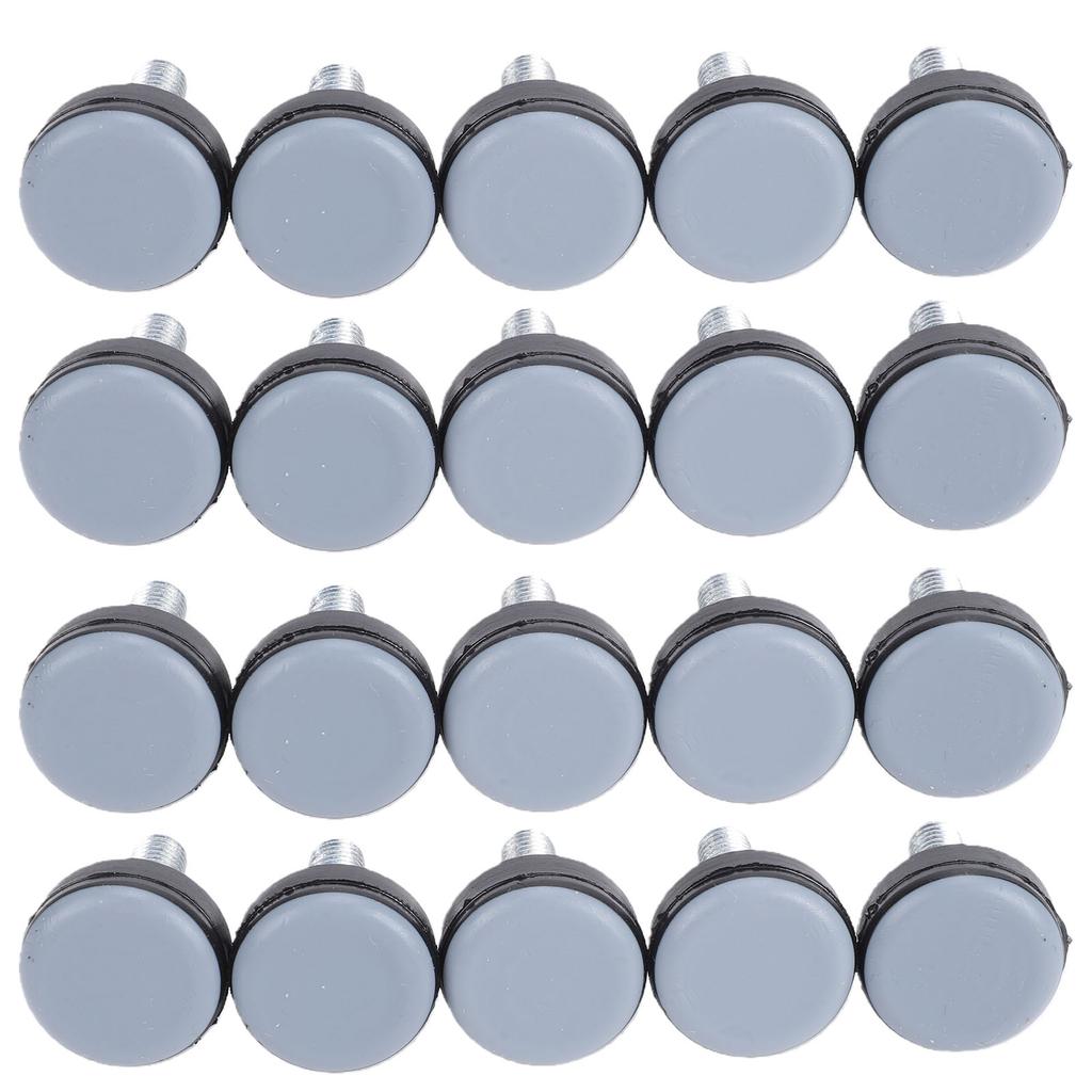 20PCS PTFE Furniture Leveler Feet M6 Thread Antislip Furniture Glides Slider for Tables Chairs Cabinets