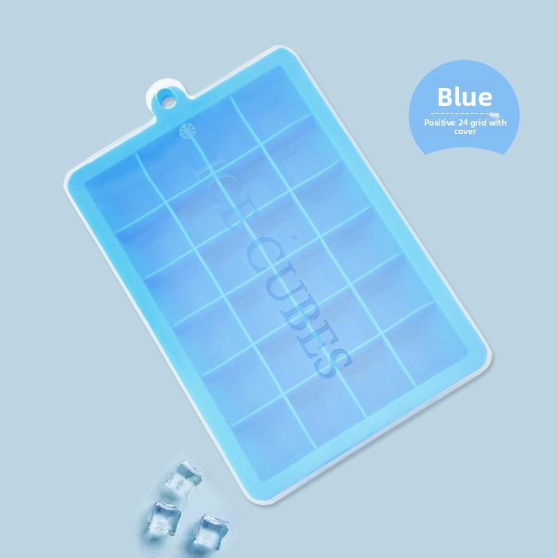 

Silicone IceTray 24Ice Tray Mold with Leak-proof Removable LidSquare IceTraySuitable ForCocktailsWhiskey Ice CubesFallOff Easily