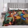 Crashs Bandicoots Soft Blanket  Picnic Plush Bedding Throws Pattern Outdoor Flannel Bedspread Sofa Bed Cover