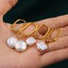 Baroque Pearl Earrings: Women's Stainless Steel, Trendy Summer Style
