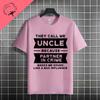Funny Uncle Level Unlocked Graphic Tshirt Casual Fashion Streetwear 100 Cotton Short Sleeve Crew Neck Tshirt Perfect For Gift