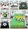Conjunto de cama esportivo de futebol 3D, capa de edredom e fronha para jogador de futebol, conjunto de 2/3 peças, tecido de microfibra, AU/UE/EUA, tamanho completo, decoração para casa