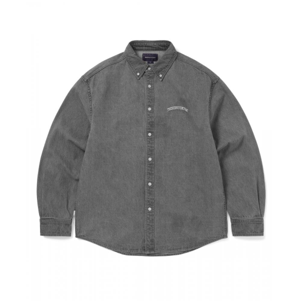 Thisisneverthat Washed Denim Shirt Grey S