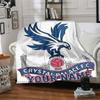 1pc Crystal Palace F.C Blanket with Custom Name, Gift, for Men and Women, Soft Blanket, Good for Sofa Bed Couch Travel, Lightweight Flannel Blanket