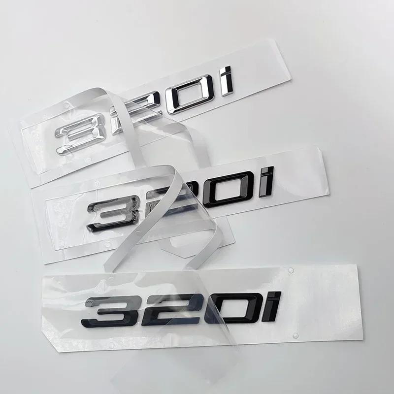 3D ABS Chrome Black Car Rear Trunk Letters Sticker For BMW 320i F30 E46 E90 G20 320i Emblem Logo Decal Auto Accessories