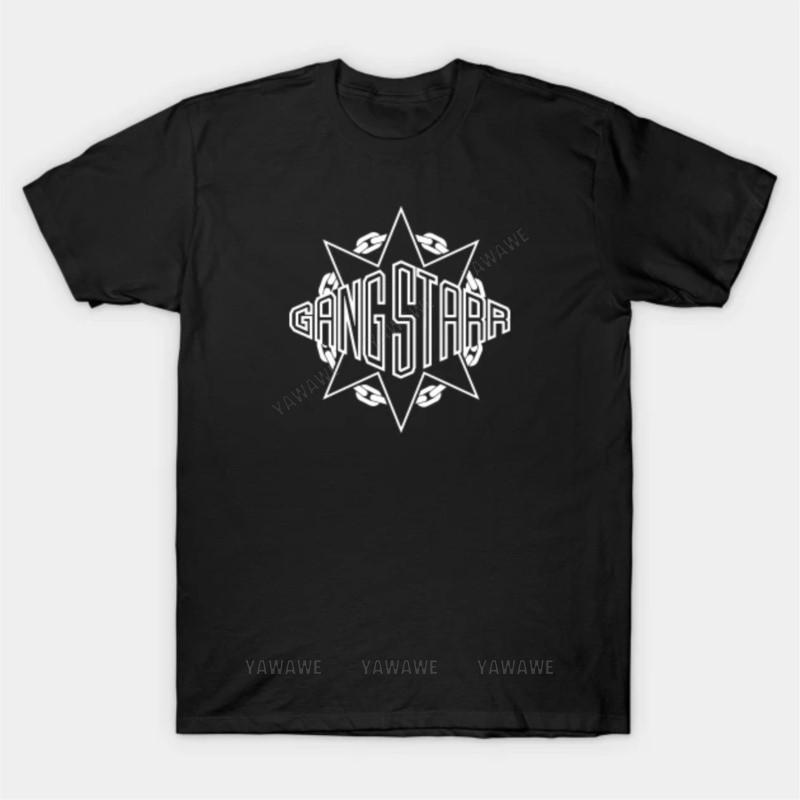 

New fashion brand teeshirt cotton tshirt Gangstarr Logo T Shirt male Oversized short sleeve black top unisex casual teeshirt 4XL