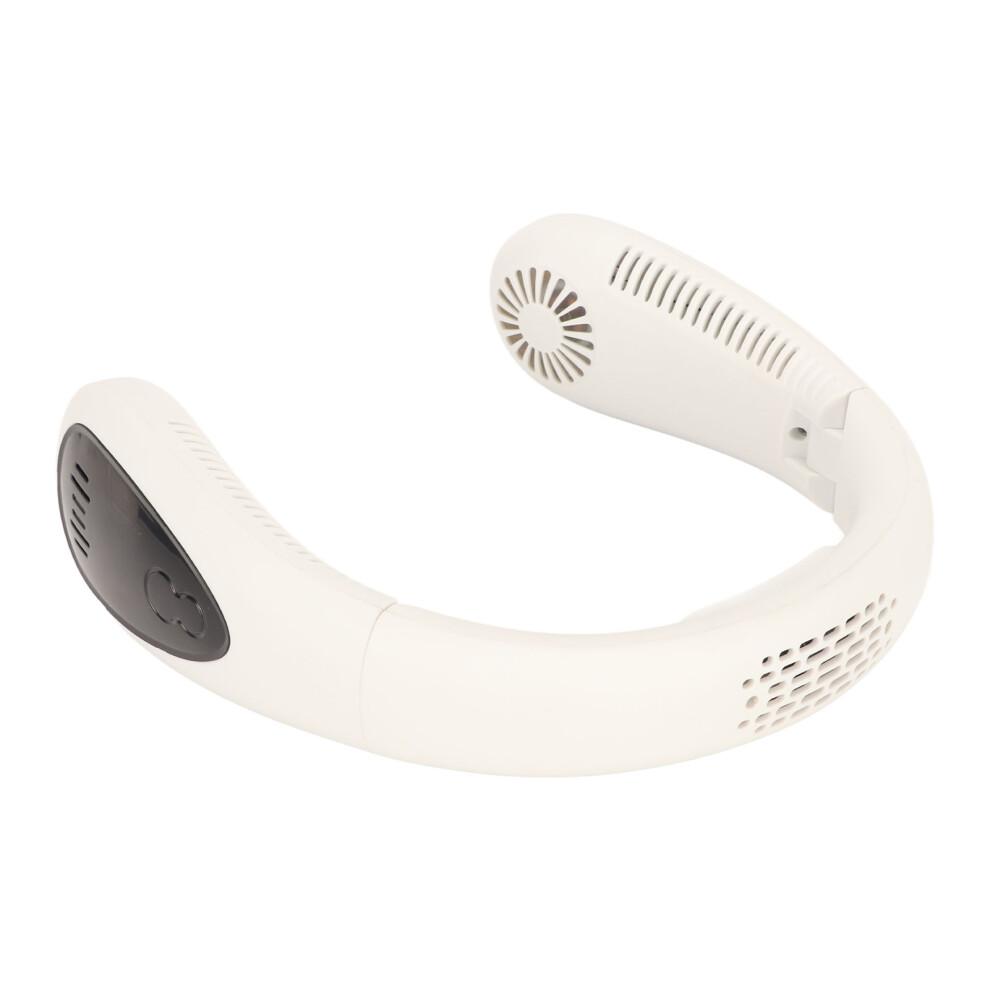 Bladeless Neck Fan Rechargeable Battery Powered Angle Adjustable Hand-free Portable With Ultra-quiet Motor And LED Display For Indoor Outdoor Use