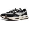 Li Ning Zhongning M1000 Pig Split Leather Low Top Casual Shoes Unisex Black Gray AGCU165-1