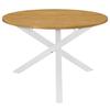 Vidaxl Dining Table, White, 120X75 Cm, Mdf